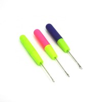 CH083 16CM Colorful Plastic Handle Crochet Hook Needles